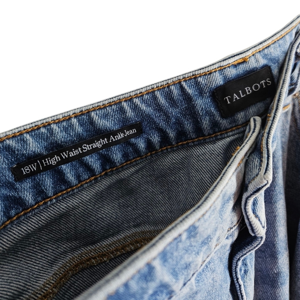 Talbots High Waist Straight Ankle Jeans, 18W - Picture 5 of 5